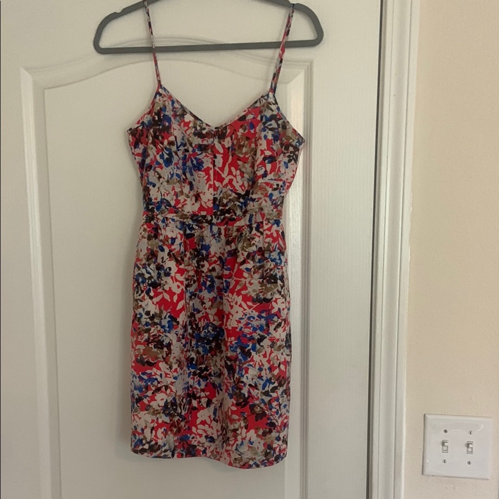 JCrew Size 0 Floral Spaghetti Strap Dress